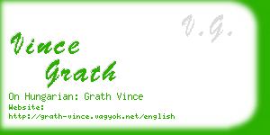vince grath business card